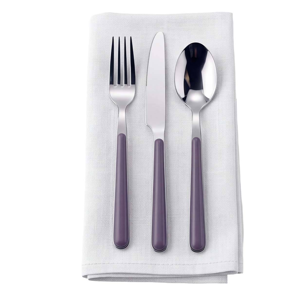 Set de 24 Couverts de Table en Acier Inoxydable Finition à bords lisses-2