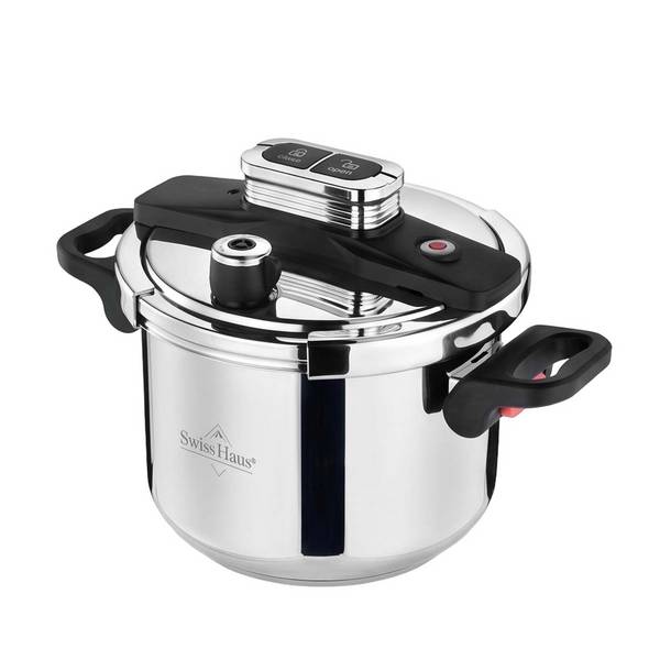 Autocuiseur en Acier Inoxydable 6L avec Poignée Rabattable Fond Triple Couche