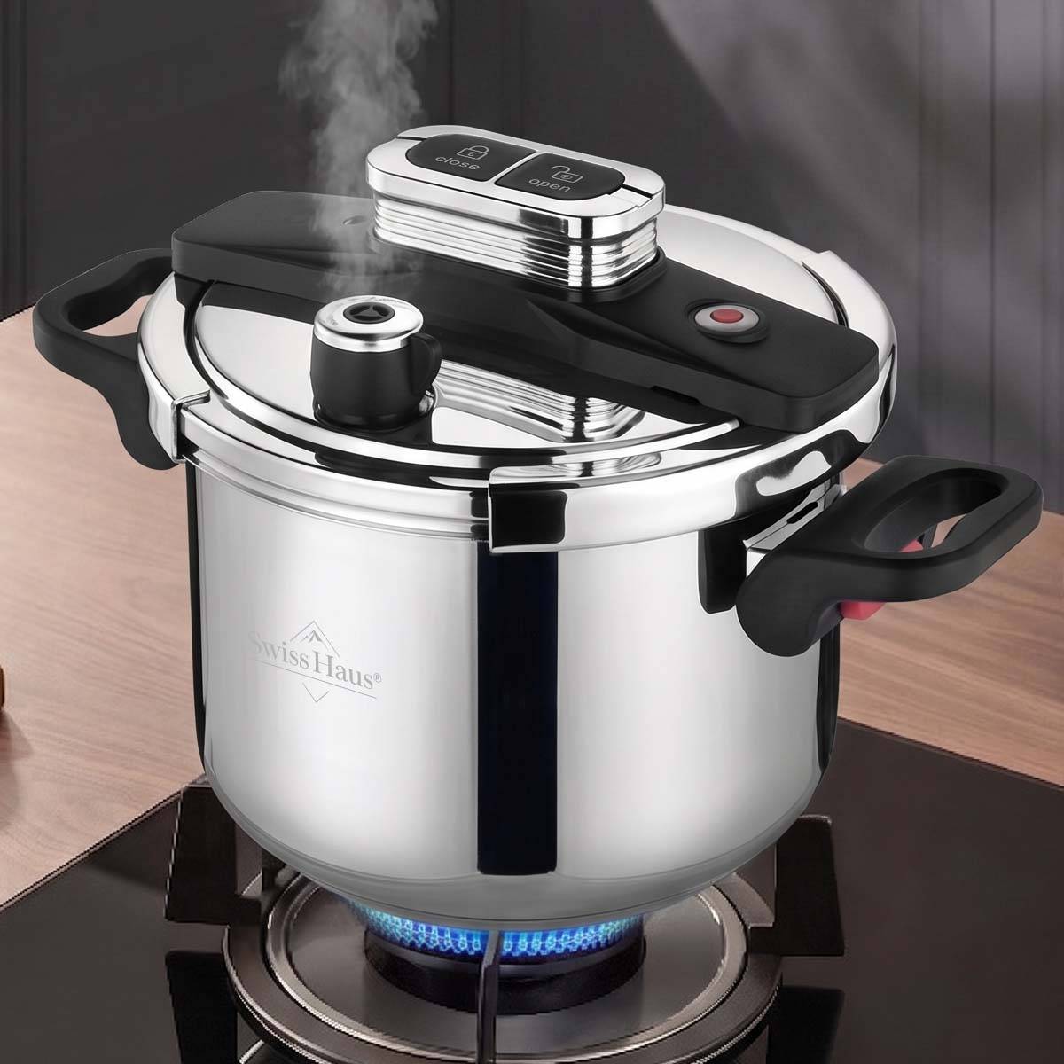 Autocuiseur en Acier Inoxydable 6L avec Poignée Rabattable Fond Triple Couche-2