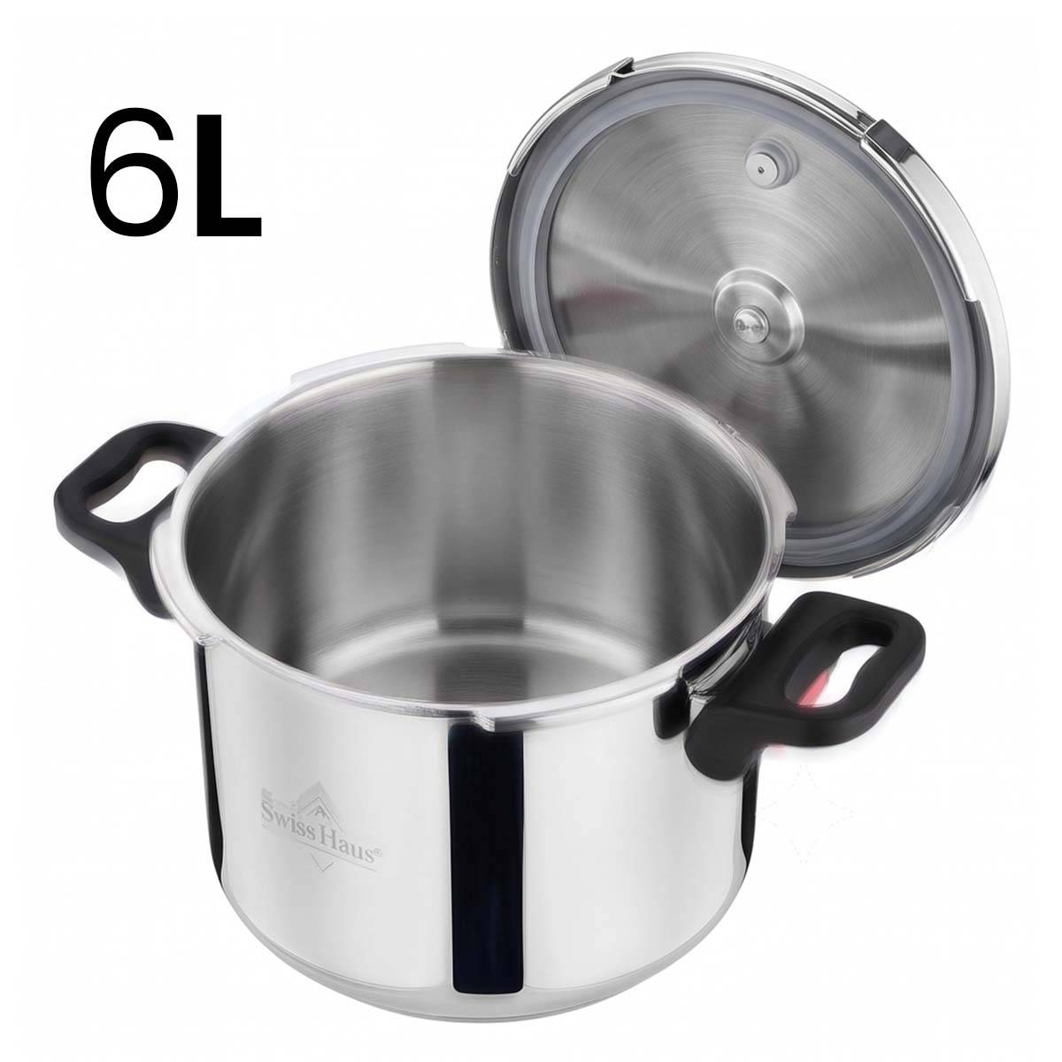 Autocuiseur en Acier Inoxydable 6L avec Poignée Rabattable Fond Triple Couche-3