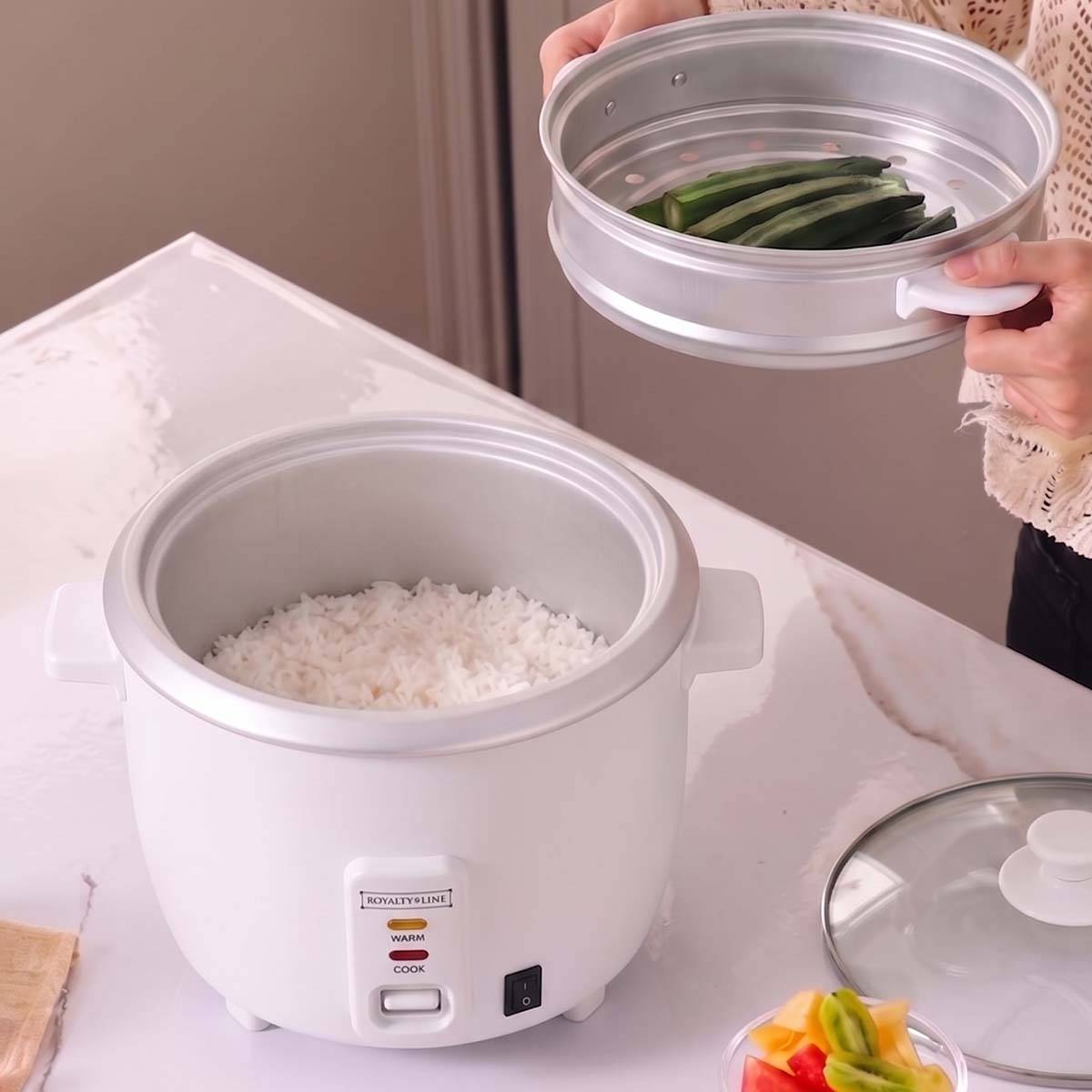 Cuiseur à Riz Électrique 1.8L 700W avec Fonction Vapeur et Chauffage 3D-2