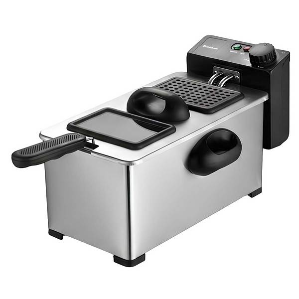 Friteuse Électrique avec Cuve à Huile Amovible et Revêtement en Téflon