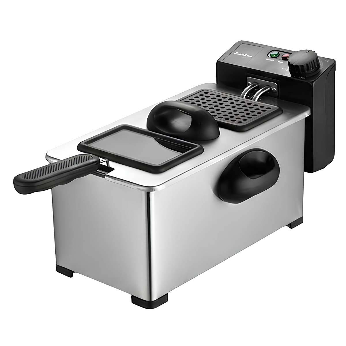Friteuse Électrique avec Cuve à Huile Amovible et Revêtement en Téflon-0