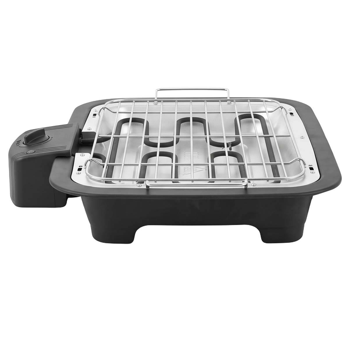 Barbecue Électrique 2000W Thermostat Réglable avec Grille Inoxydable-1