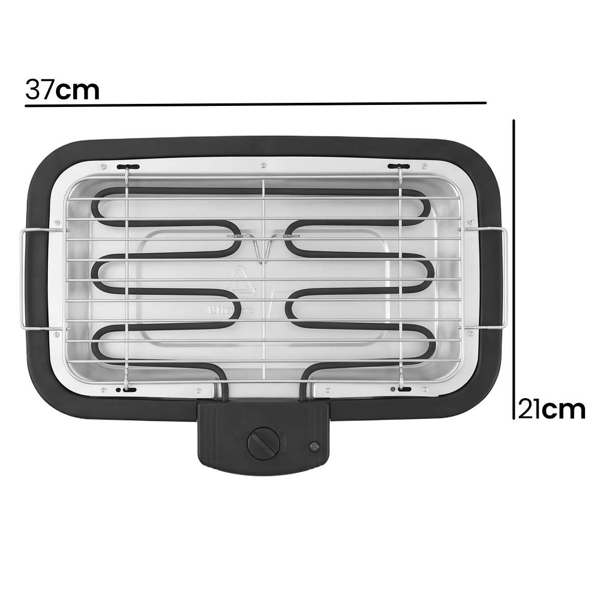 Barbecue Électrique 2000W Thermostat Réglable avec Grille Inoxydable-3