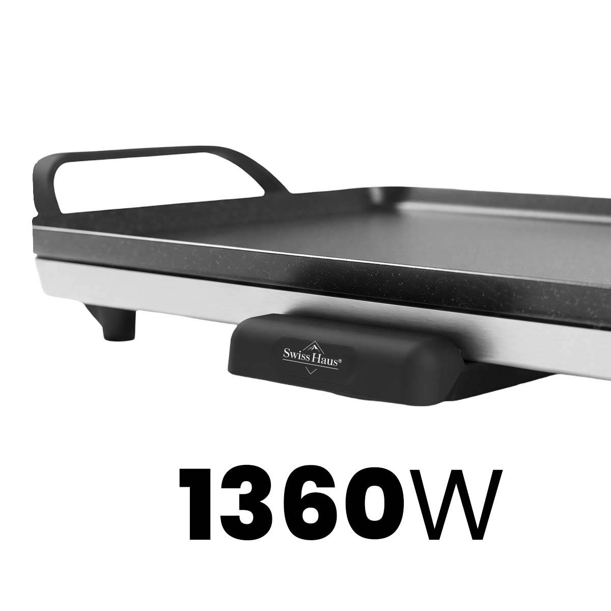 Grill Teppanyaki Électrique 1360W avec Revêtement Antiadhésif-4
