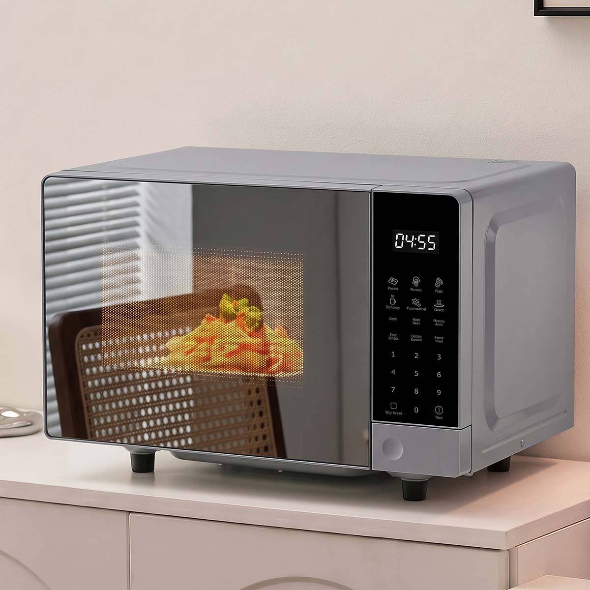 Four à Micro-Ondes Numérique 20L 700W avec Gril 900W et 6 Menus Automatiques-2