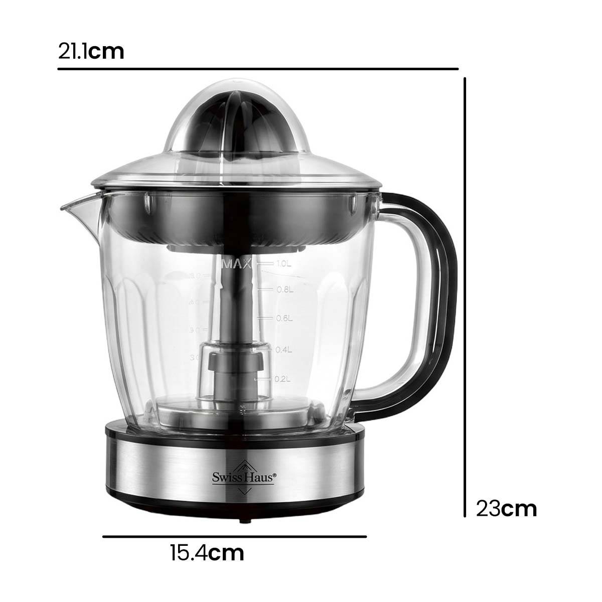 Presse-Agrumes Électrique 40W Capacité 1L avec 2 Cônes Amovibles-3