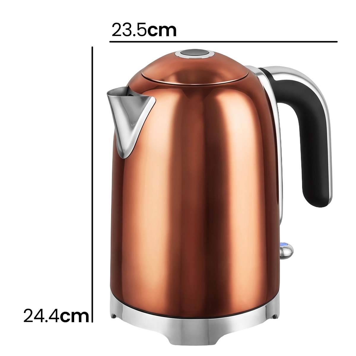 Bouilloire Électrique 1.7L 2200W Inoxydable avec Base Rotative Sans Fil 360°-3