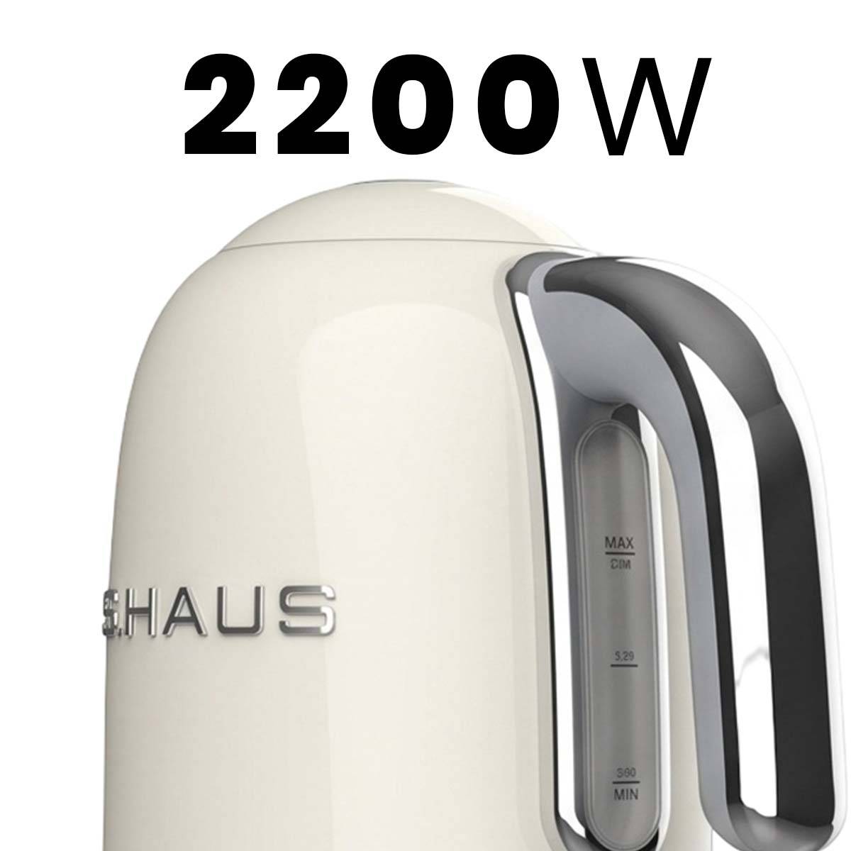 Bouilloire Électrique 1.7L 2200W Inoxydable avec Base Rotative Sans Fil 360°-4