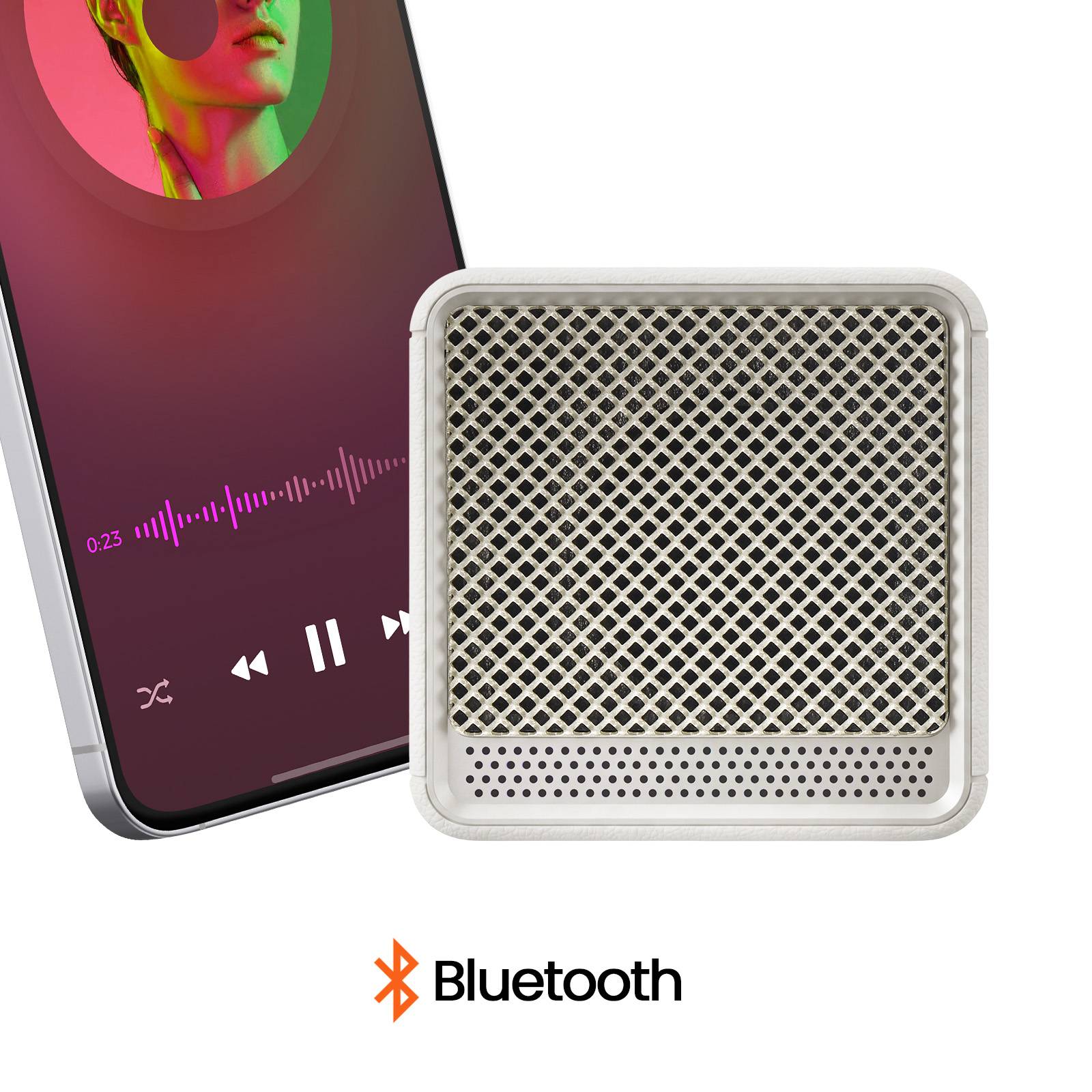 Mini Enceinte Bluetooth Nomade 5W / RGB / Radio FM / USB / Micro-SD / Cordon-4