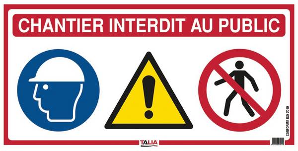 Panneau de chantier 4 en 1 800x400mm - TALIAPLAST - 620011