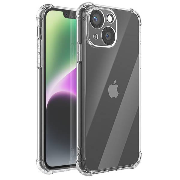 Coque pour iPhone 14 en Silicone Souple Antichoc avec Coins Renforcés
