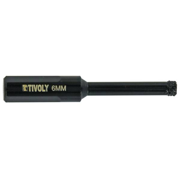 Tivoly – Foret diamant à eau brasé queue cylindrique à méplats Ø 6 mm L 65 mm