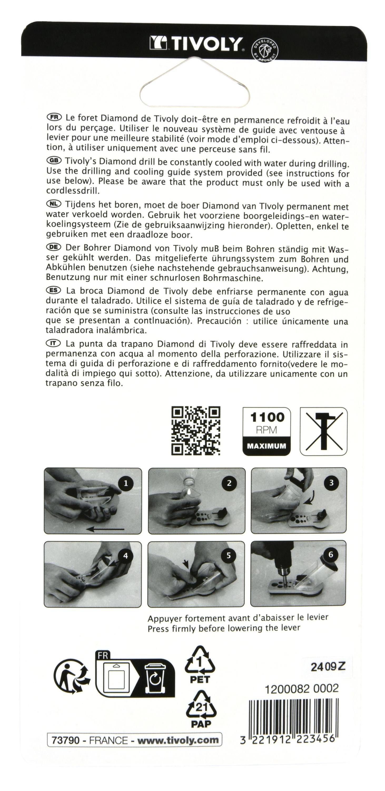 Tivoly – Kit 5 pièces perçage carrelage et grès cérame-1