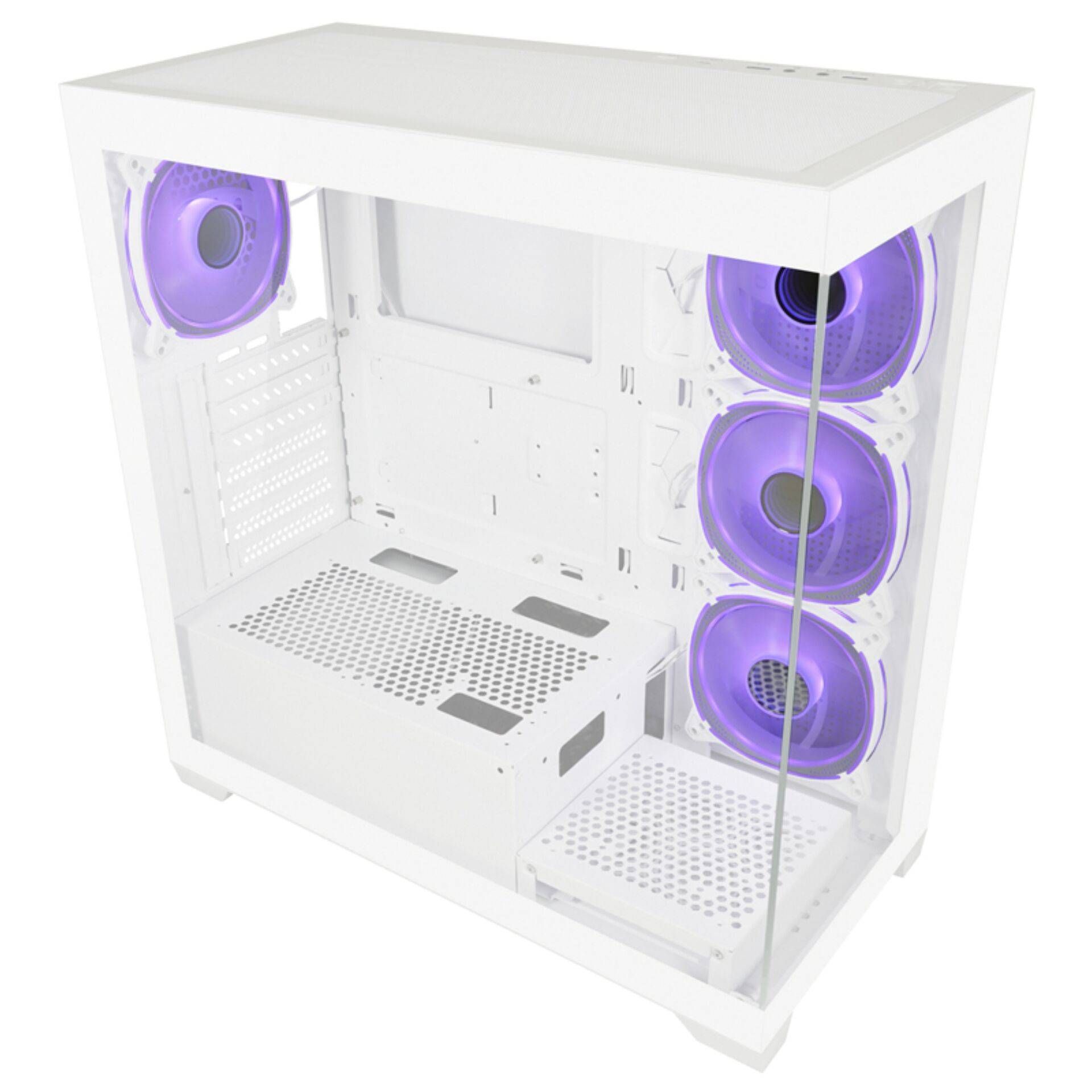 LC-Power LC-715W-ON, Midi Tower, PC, Blanc, ATX, micro ATX, Mini-ITX, Métal, Plastique, Verre trempé, Gaming-4