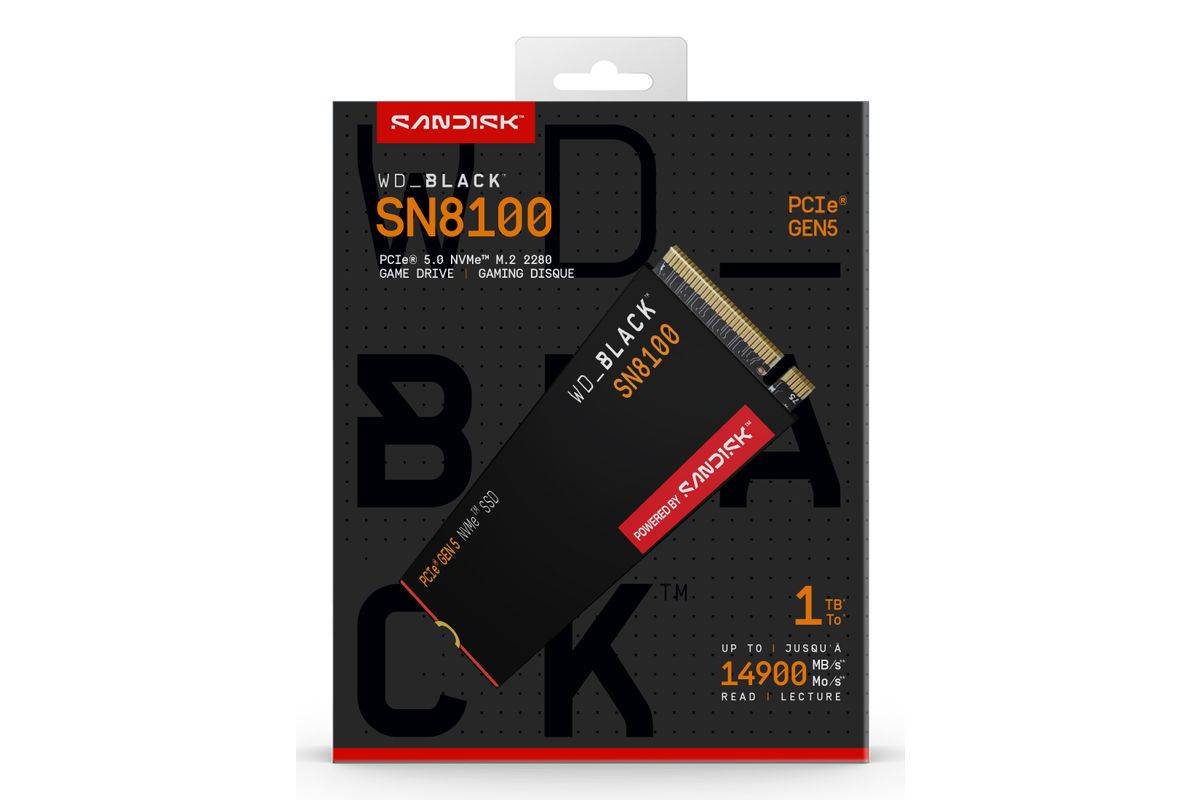Western Digital Black WD_BLACK SN8100 NVMe, 1 To, M.2, 14900 Mo/s-5
