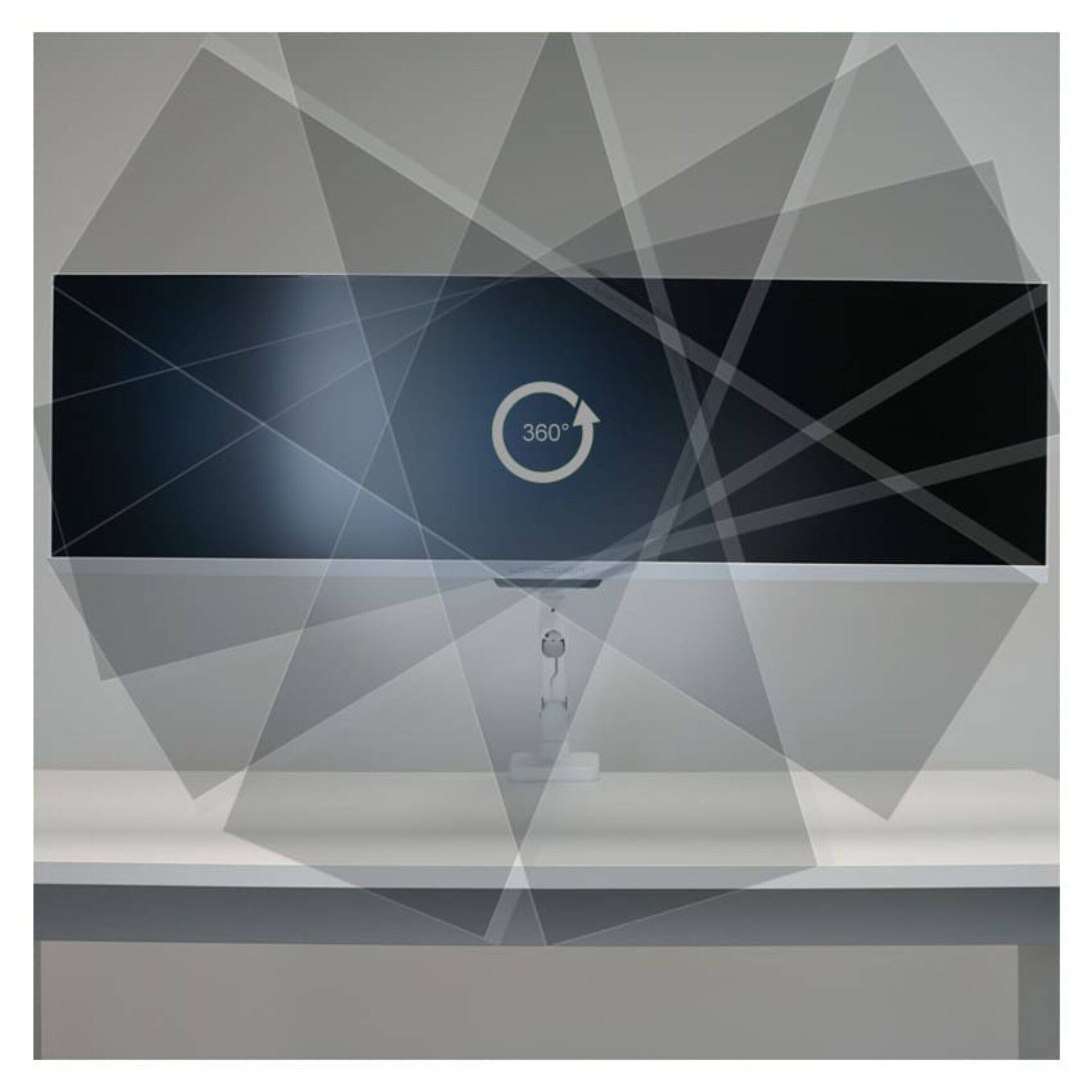 LC-Power LC-EQ-A49W, Pince, 20 kg, 43,2 cm (17"), 124,5 cm (49"), 100 x 100 mm, Blanc-4