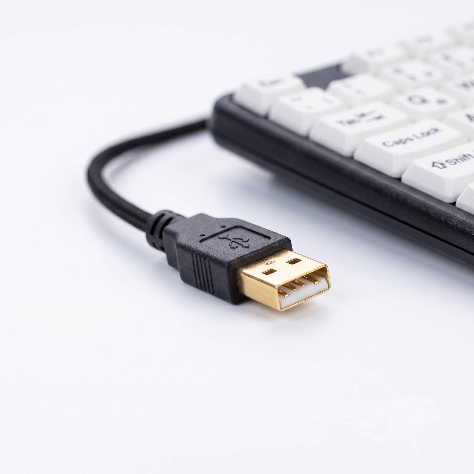 Clavier Filaire USB-A pour PC Disposition AZERTY avec Grands Caractères-1