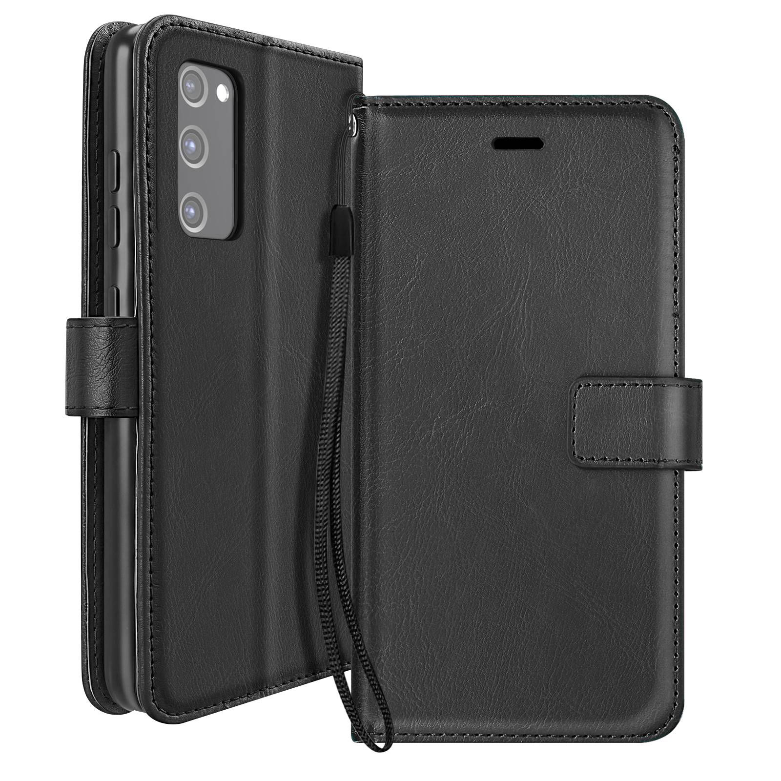 Etui Portefeuille pour Galaxy S20 FE avec Dragonne et Support Vidéo-0