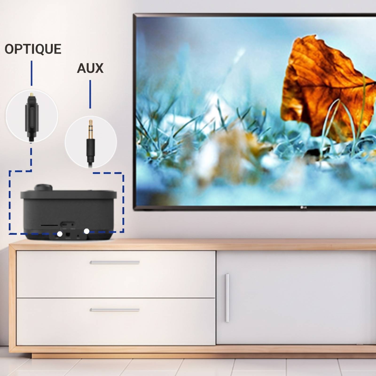 Enceinte TV Sans Fil 5000mAh Sonarya avec Amplification Vocale IA-2