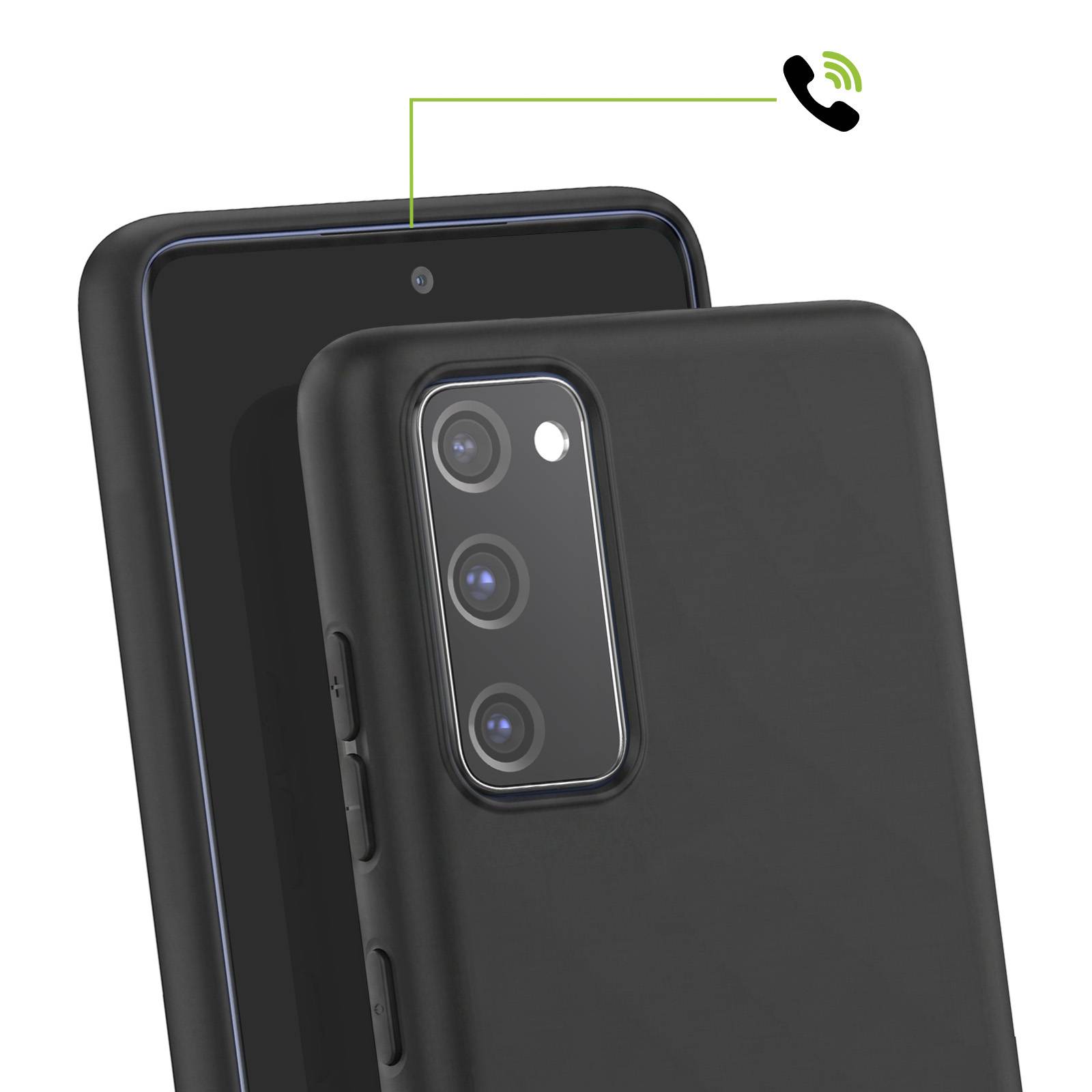 Coque Silicone Souple Samsung Galaxy S20 FE - Mayaxess Noir-2