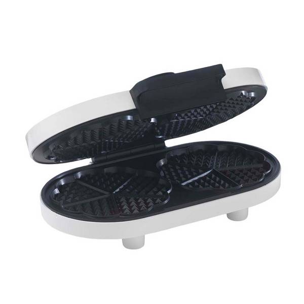 Gaufrier Double Couche 1200W pour 10 Gaufres en Forme de Coeur