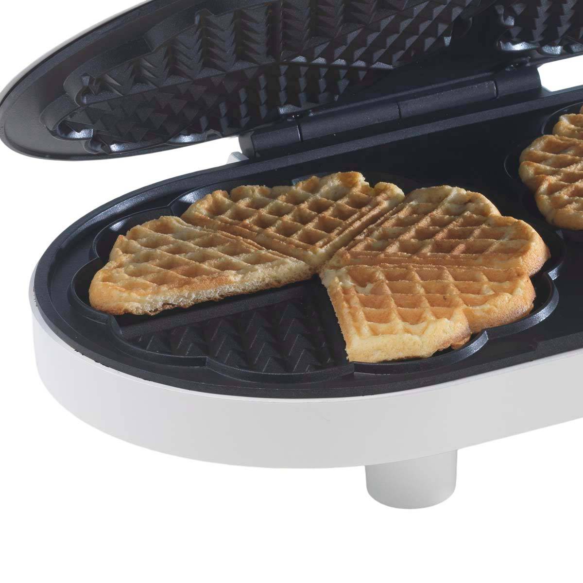 Gaufrier Double Couche 1200W pour 10 Gaufres en Forme de Coeur-4