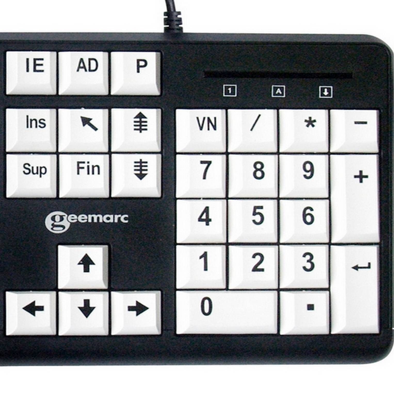 Clavier Filaire USB-A pour PC Disposition AZERTY avec Grands Caractères-3