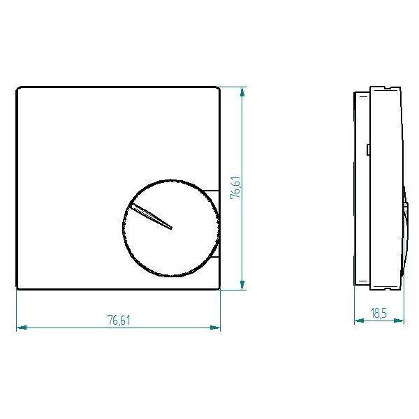 Eberle 131170551100 RTR-S 6731-1 Thermostat d'ambiance montage apparent (en saillie) 1 pc(s)-1