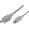 Renkforce Câble USB USB 2.0 USB-A mâle, USB-B mâle 1.80 m transparent RF-2916090