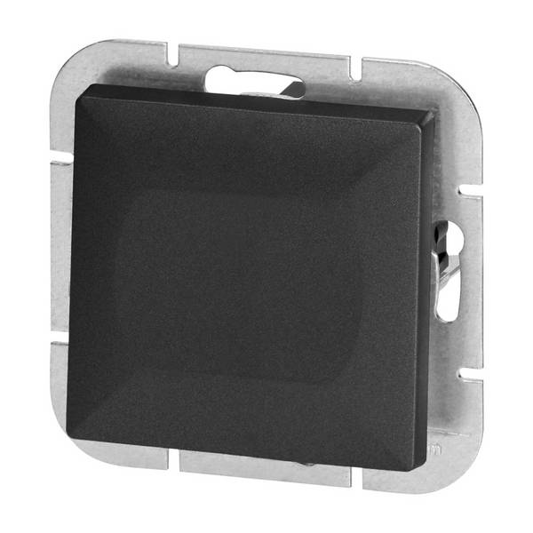 Interrupteur Mural Simple Encastré 10A - Noir mat - SILAMP