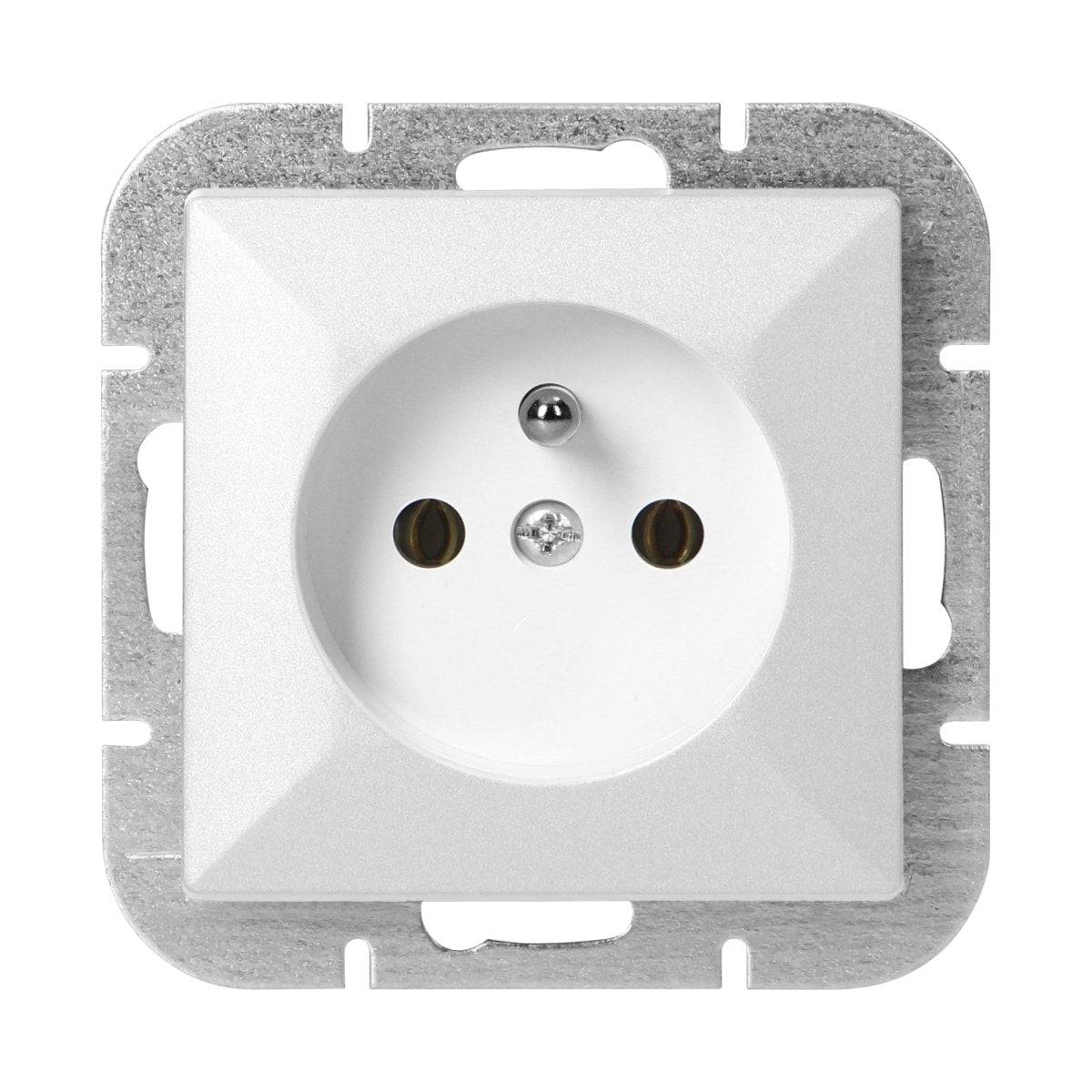 Prise Encastrée 2P+T 16A 250V - Blanc - SILAMP-2