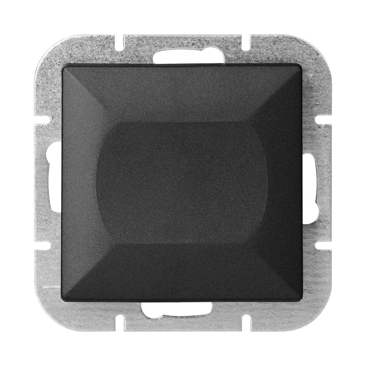 Interrupteur Mural Simple Encastré 10A - Noir mat - SILAMP-2