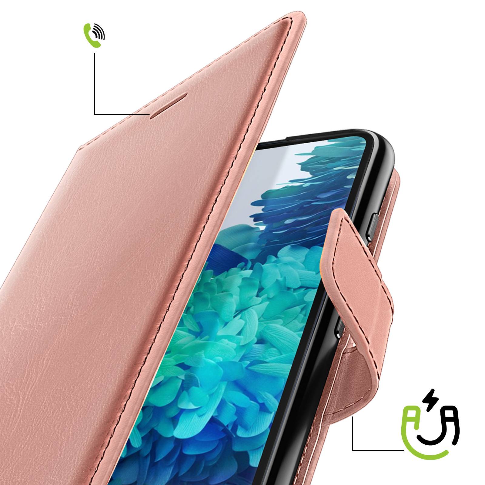 Étui Portefeuille pour Samsung Galaxy S20 FE avec Dragonne et Support Vidéo-2