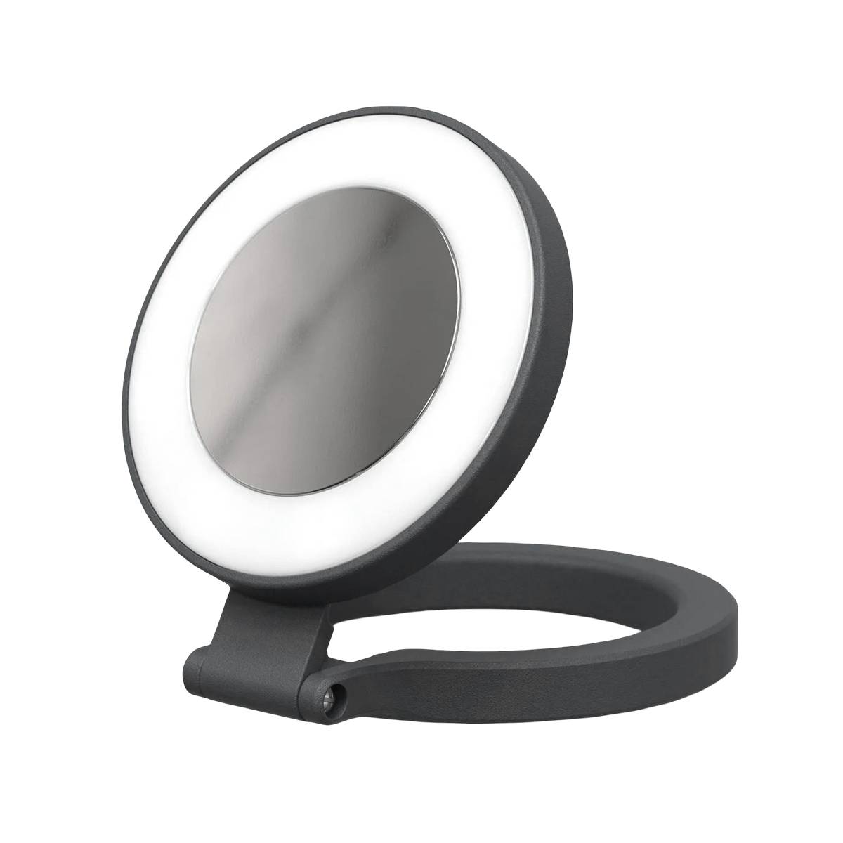 Support Magnétique pour Smartphone avec Miroir Intégré et Éclairage LED-0