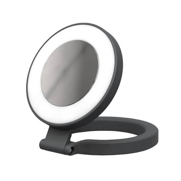 Support Magnétique pour Smartphone avec Miroir Intégré et Éclairage LED