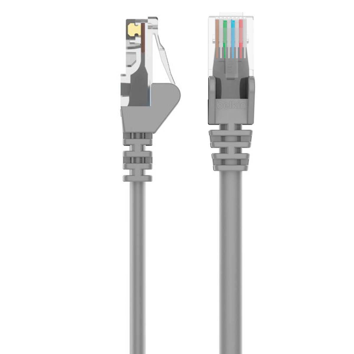 Belkin A3L981BT02M-H-S RJ45 Câble réseau, câble patch CAT 6 S/FTP 2.00 m gris avec cliquet d'encastrement 1 pc(s)-3