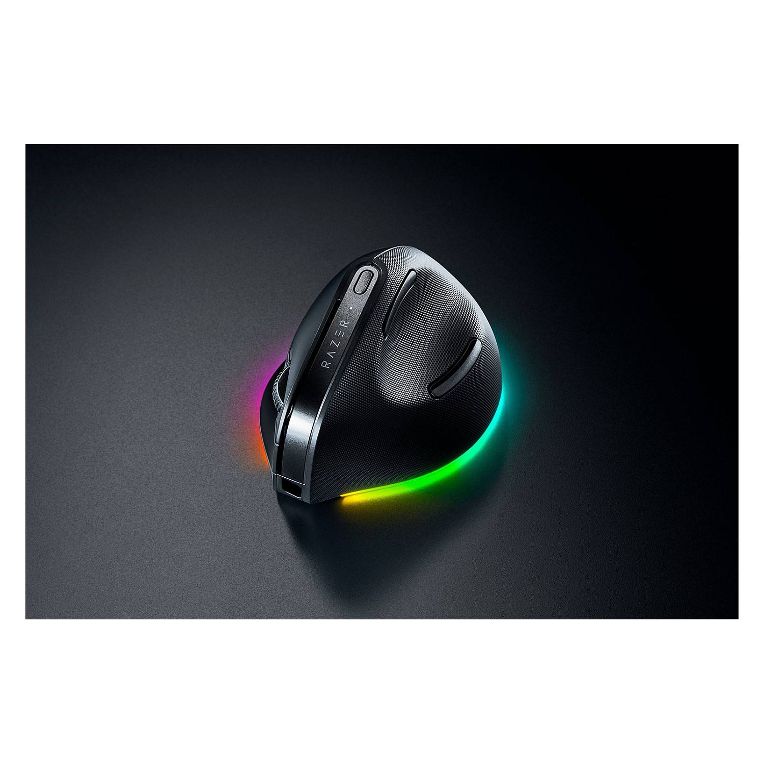 Razer Pro Click V2 Vertical, Droitier, Conception verticale, Optique, RF Wireless + Bluetooth + USB Type-C, 30000 DPI, N-0