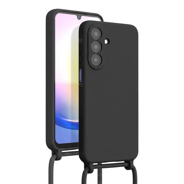Coque pour Samsung Galaxy A25 5G en Silicone avec Cordon Tour de Cou