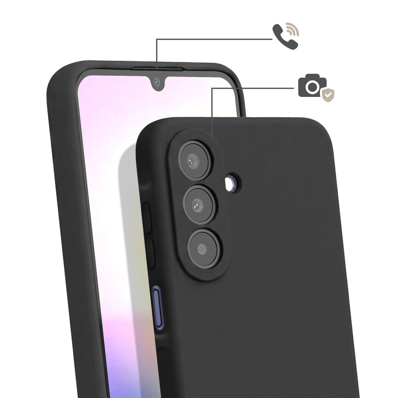 Coque pour Samsung Galaxy A25 5G en Silicone avec Cordon Tour de Cou-2