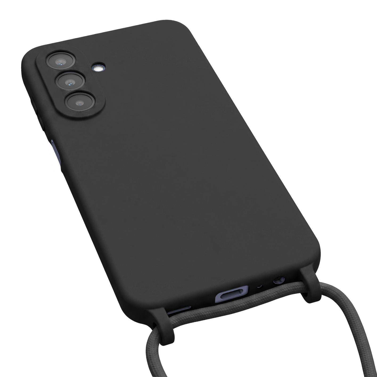 Coque pour Samsung Galaxy A25 5G en Silicone avec Cordon Tour de Cou-3