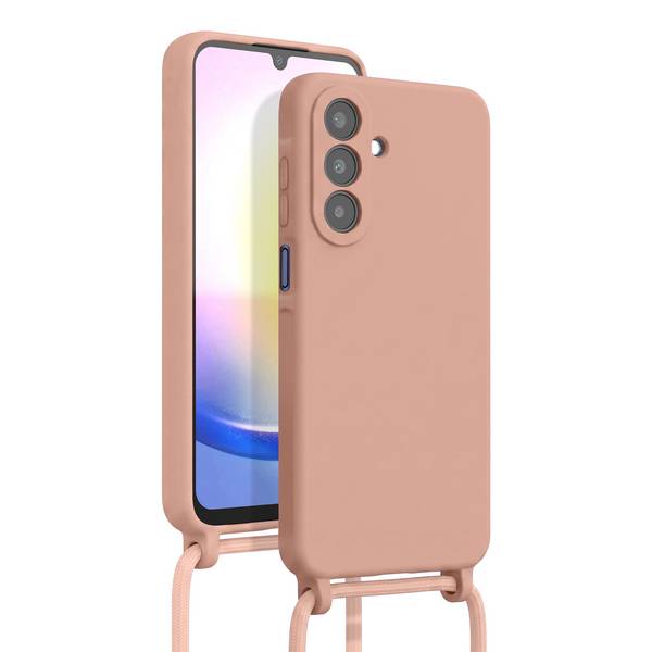 Coque pour Samsung Galaxy A25 5G en Silicone avec Cordon Tour de Cou