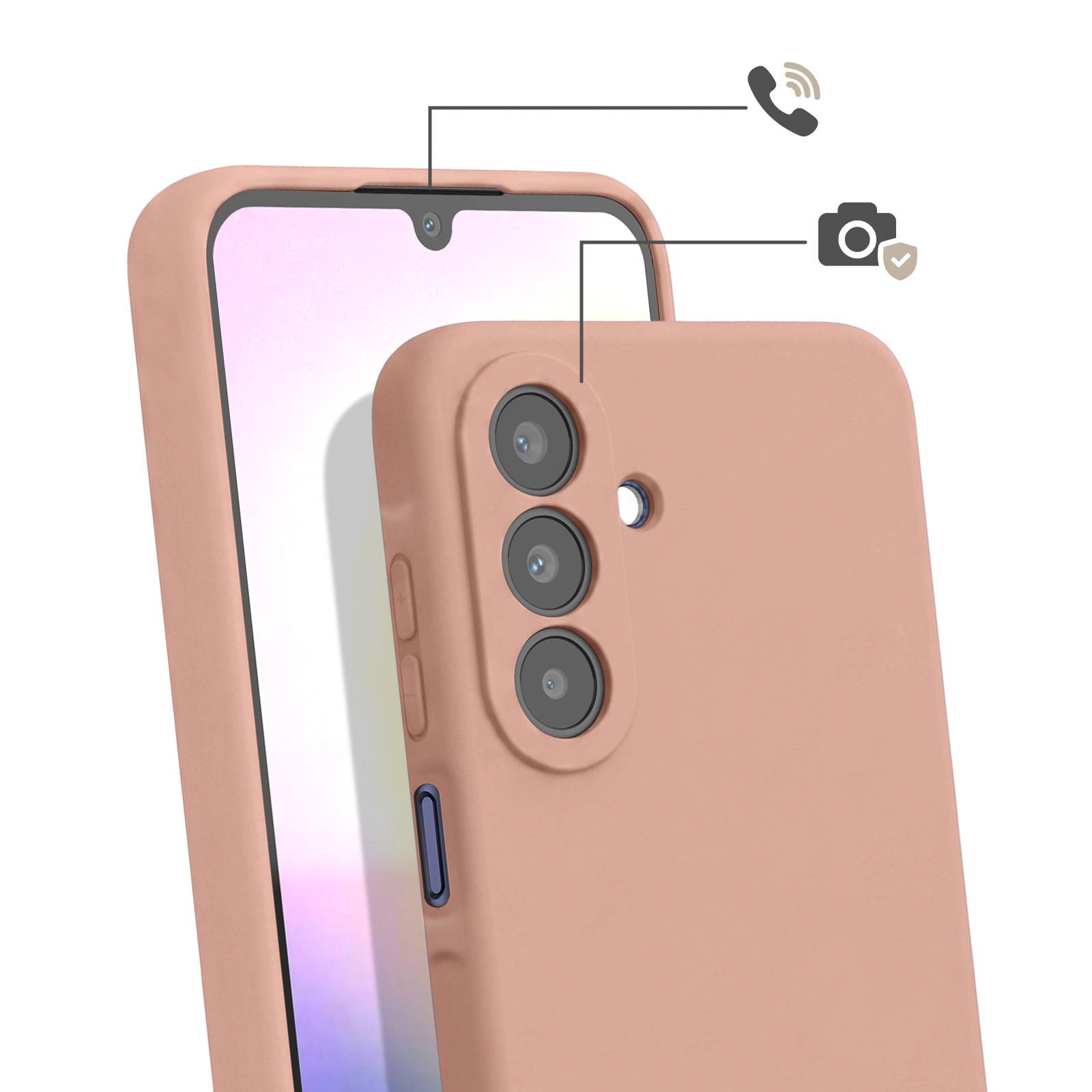 Coque pour Samsung Galaxy A25 5G en Silicone avec Cordon Tour de Cou-2
