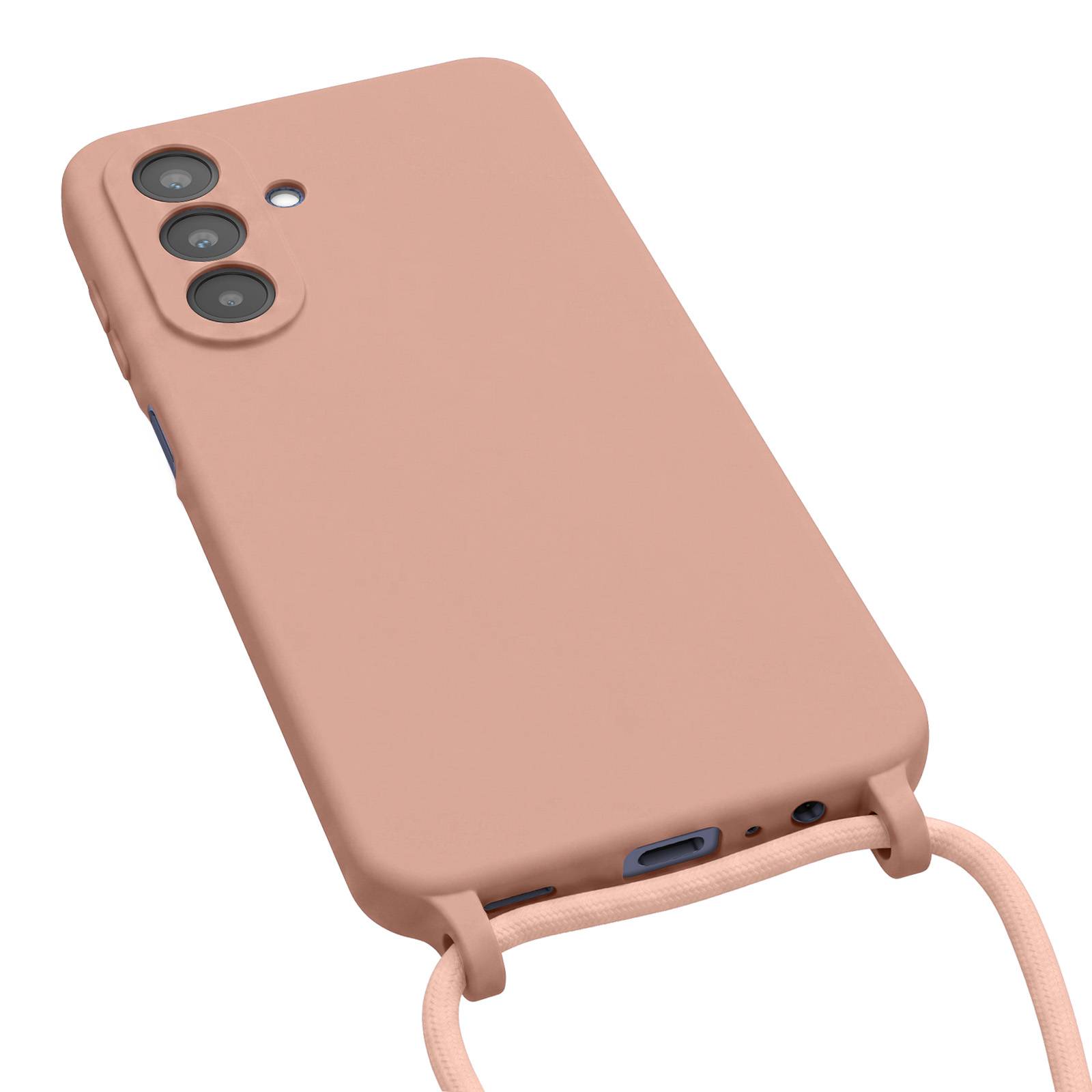 Coque pour Samsung Galaxy A25 5G en Silicone avec Cordon Tour de Cou-3