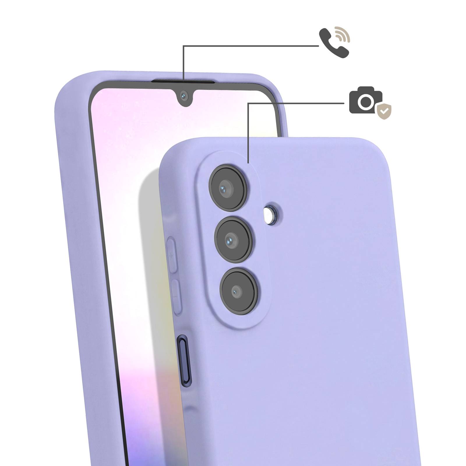 Coque pour Samsung Galaxy A25 5G en Silicone avec Cordon Tour de Cou-2