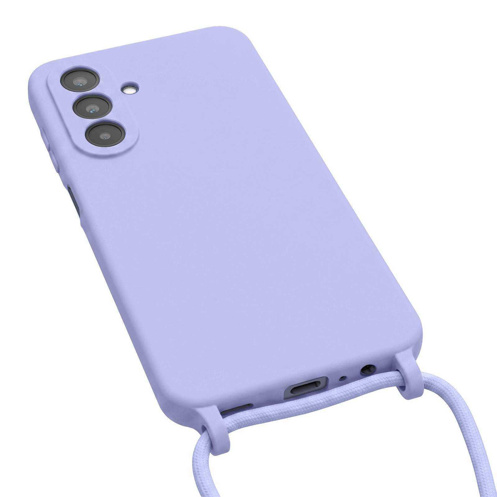 Coque pour Samsung Galaxy A25 5G en Silicone avec Cordon Tour de Cou-3