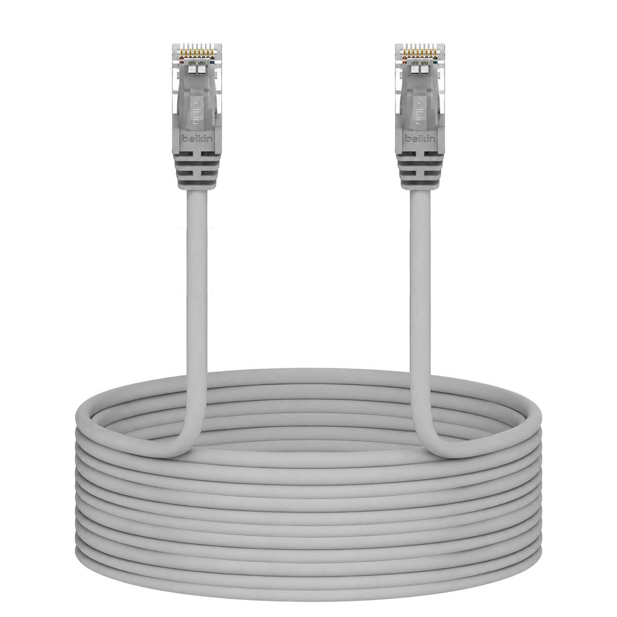 Belkin A3L981BT10M-H-S RJ45 Câble réseau, câble patch CAT 6 S/FTP 10.00 m gris avec cliquet d'encastrement 1 pc(s)-2