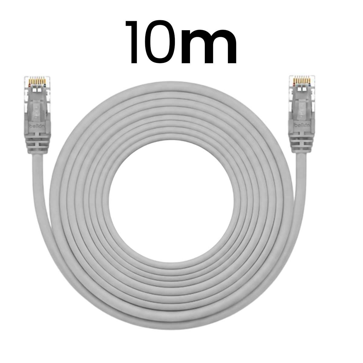 Belkin A3L981BT10M-H-S RJ45 Câble réseau, câble patch CAT 6 S/FTP 10.00 m gris avec cliquet d'encastrement 1 pc(s)-4