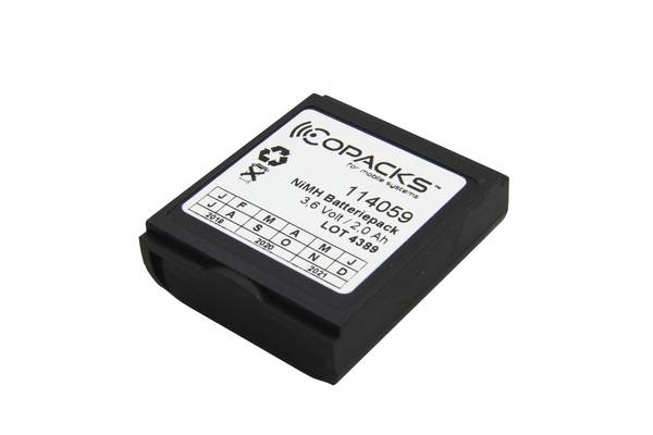 Batterie NiMH CoPacks compatible avec la radiocommande Teletec AK5 -BA-0005 80201902 - 3,6 V 2000 mAh 56 x 46 x 19 mm
